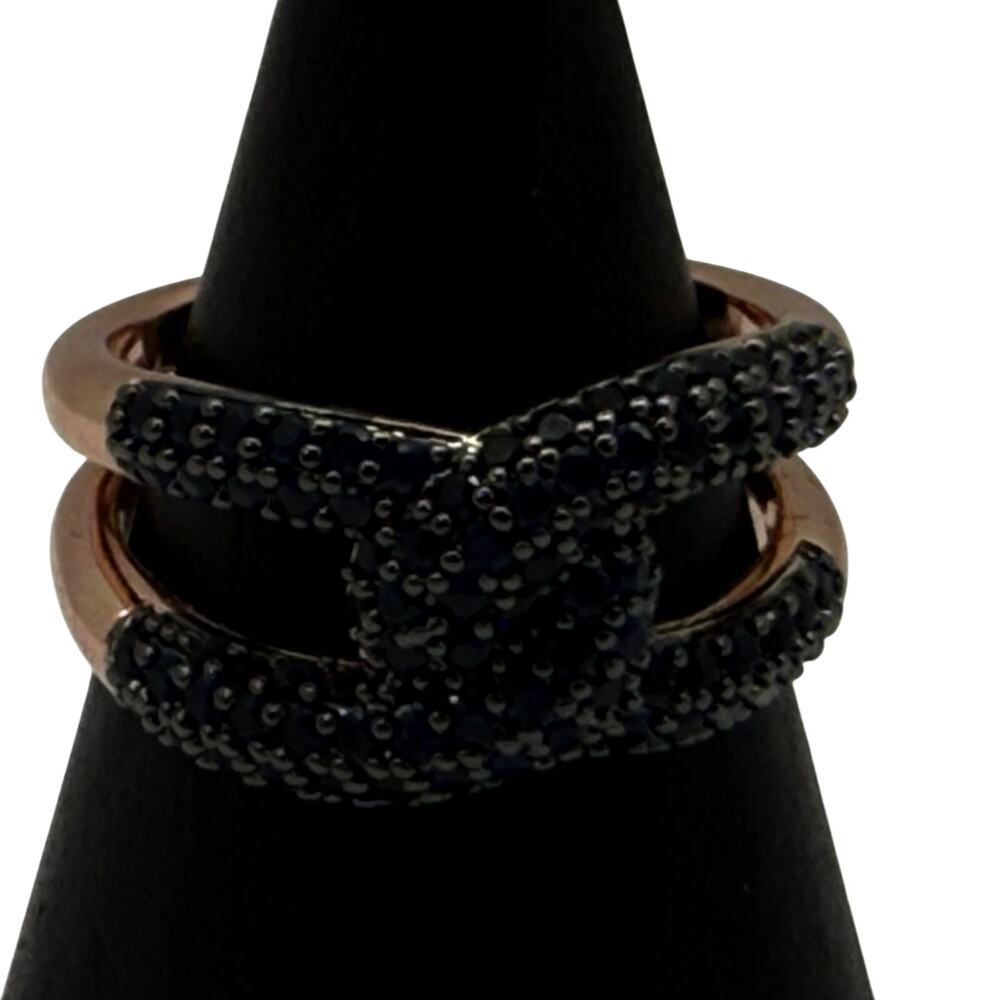 Bomb Party RBP6708 Linked In Love Lab Created Sapphire Size 9 Ring